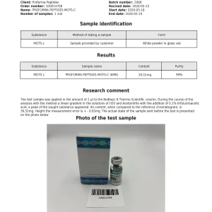 Alternative view of MOTS-c 40mg